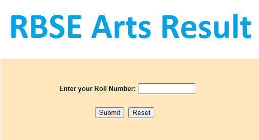 Rajasthan RBSE 12th Arts Results 2020